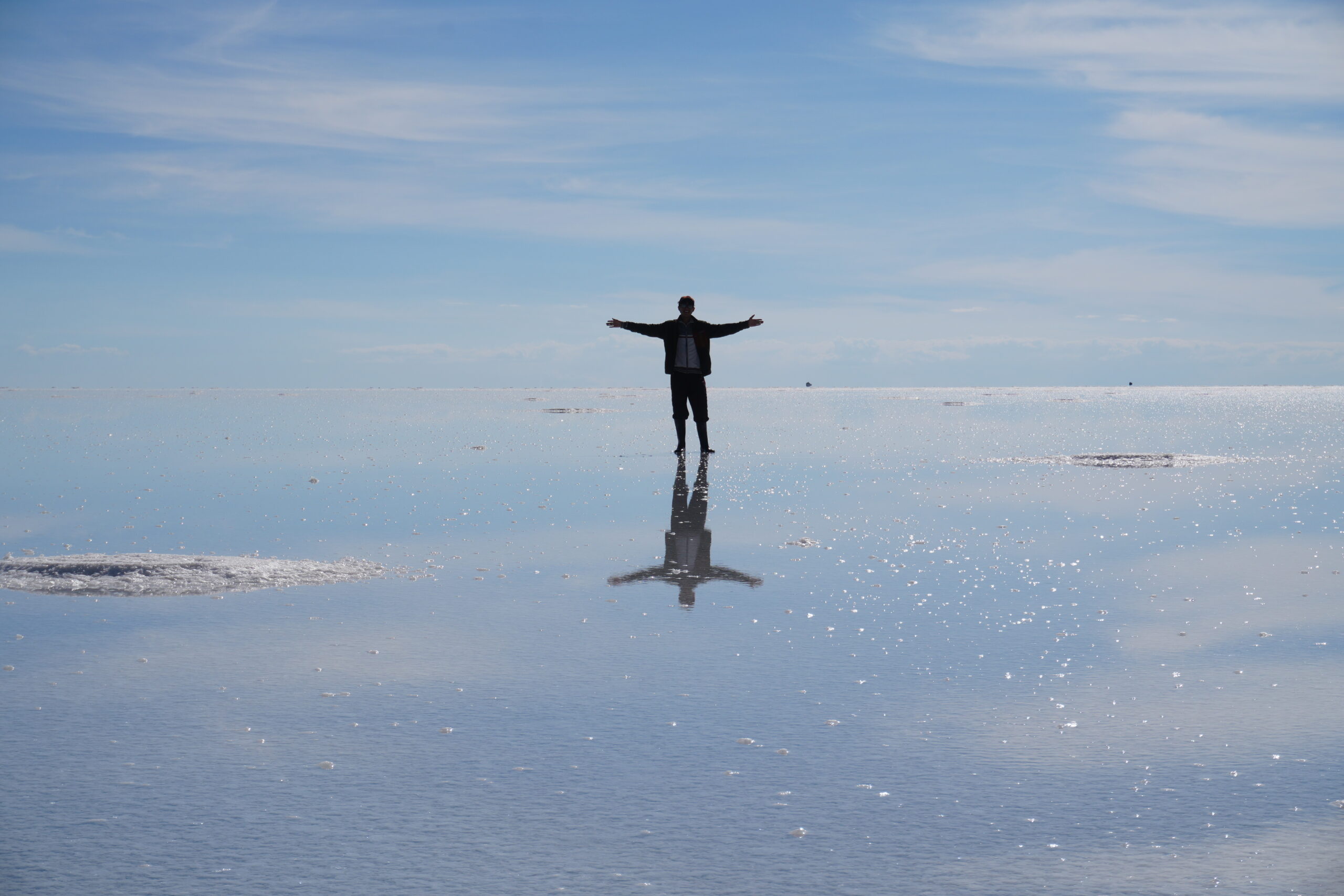 Parus Mehra on the Bolivian Salt Flats